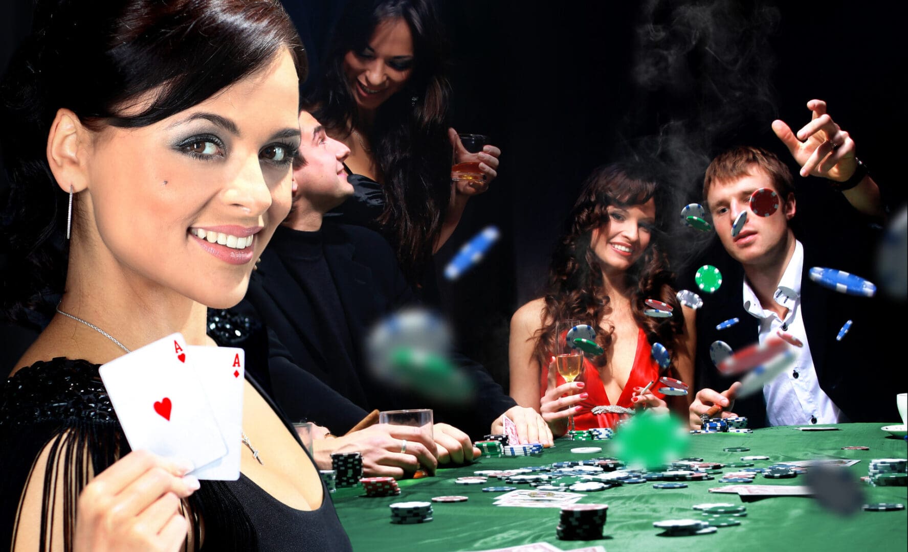 poker party with brunette - dreamstime_xl_3873